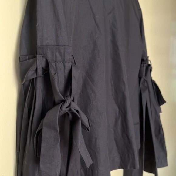 NWT Free People So Obviously Yours Wide Flare Sleeve Top Tie Back Black - Picture 5 of 12